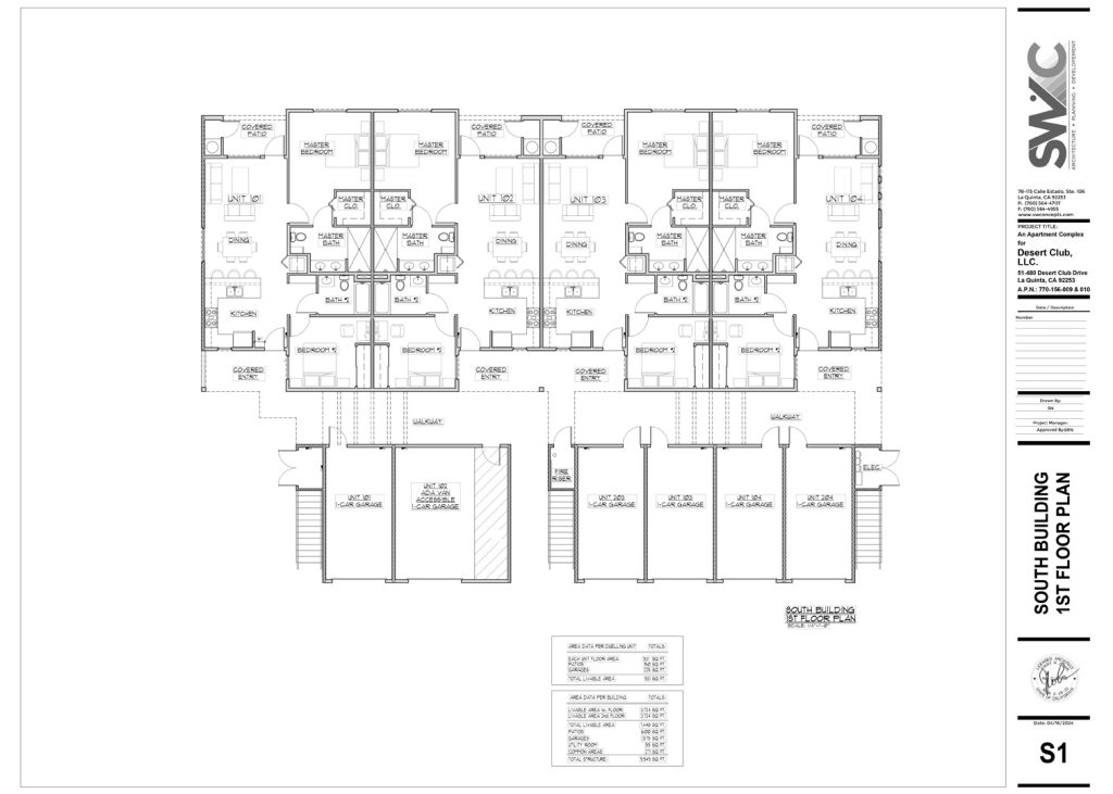 Barcelona Apartments South Building (1st Floorplan)